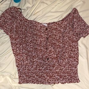 Floral off the shoulder top